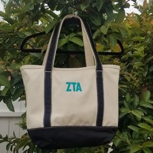 Land's End Zeta Tau Alpha Canvas Tote Bag